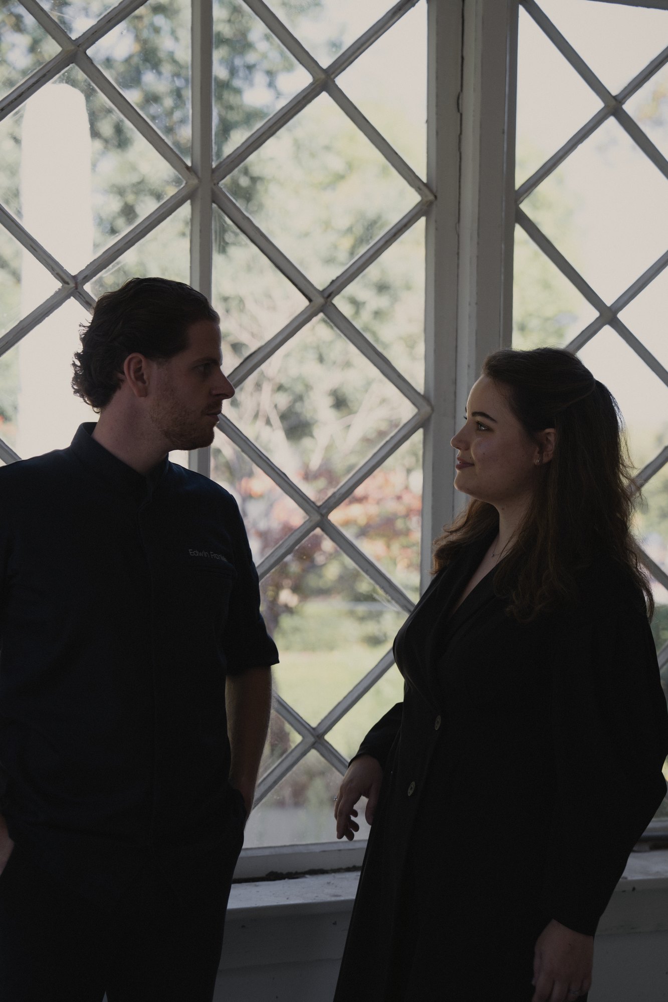In conversation in the conservatory